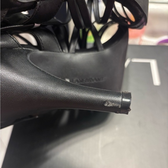 Women’s Lane Bryant Elegant Black Strap Cage Heels, 10 wide - Picture 6 of 7